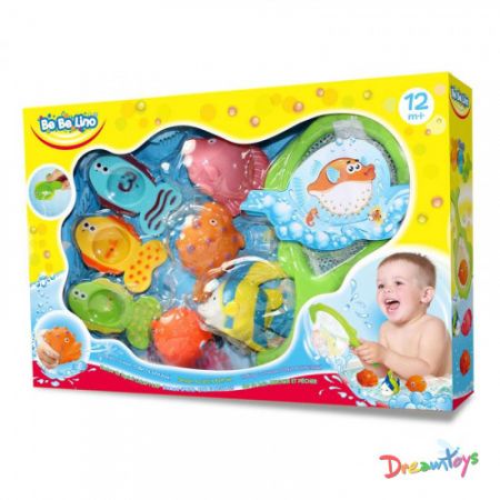 Набор для ванной с сачком "Лови и Брызгай", 1+, в кор. 38*26*5см, ТМ BeBe lino Артикул: 57113
