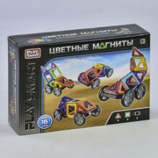 Конструктор магнітний 2426 Play Smart 16 деталей, 5 моделей, у коробці