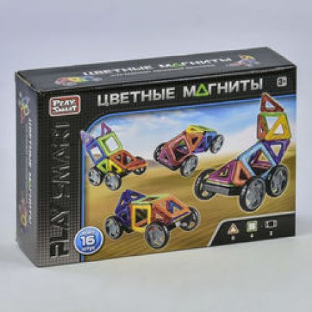Конструктор магнітний 2426 Play Smart 16 деталей, 5 моделей, у коробці