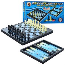 Шахи, шашки, нарди магнітні, 3в1, пластик, розмір поля 35 * 31,5 см, в кор. 32*18*5см т) MC1178(8899)