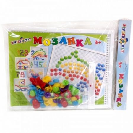 Мозаїка, 60 кругл. фішок, дошка 27,5 х21, 5см Артикул: KW-30-015