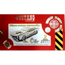 Конструктор дерев'яний 3D Автомобіль «Mustang», Золота сірка(413011)
