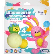 Пластилін набір для ліплення «Кульковий пластилін 4 кольори» GENIO KIDS (TA1801)