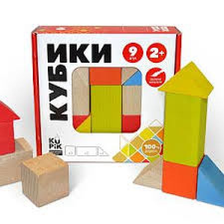Дерев'яні кольорові кубики. igroteco. 900163