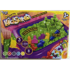 Кінетичний пісок "KidSand" (1200 г) з пісочницею (рос) KS-02-02