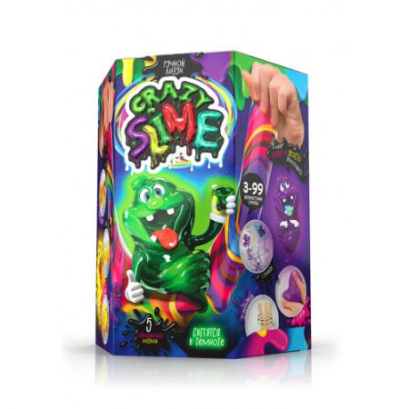 Набір для проведення дослідів "Crazy Slime" Лізун/Слайм своїми руками, русявий. в кор.15*12см Артикул: SLM-01-01