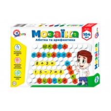 Мозаїка "Абетка + Арифметика", в кор. 33*24*4см, ТМ Технок, Укр 2223