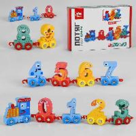 гр Дерев'яна іграшка 79052 (40) "4FUN Game Club wood" "Потяг цифри", в коробці
