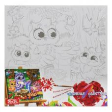 Картина розпис на полотні Danko Toys Сови 31х31см (PX-07-06)