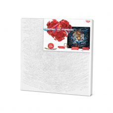 Картина за номерами №3 "Тигр", 40*40см, економ, в термопакеті Артикул: KpNe-02-03