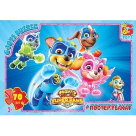 Пазли із серії "Paw Patrol" (Щенячий патруль), 70 елементів, в кор. 19*13*3см, ТМ G-Toys, Україна PW0873