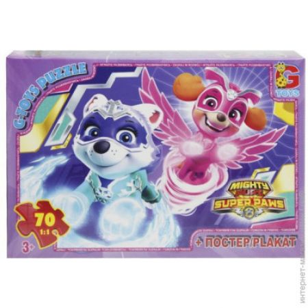 Пазли із серії "Paw Patrol" (Щенячий патруль), 70 елементів, в кор. 19*13*3см, ТМ G-Toys, Україна PW0874
