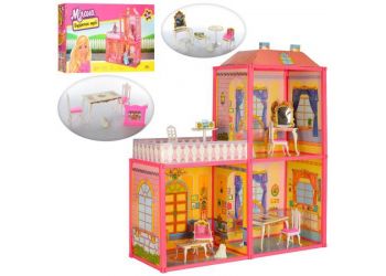 Ігровий ляльковий будиночок для барбі ShifengToys 6884 79 см