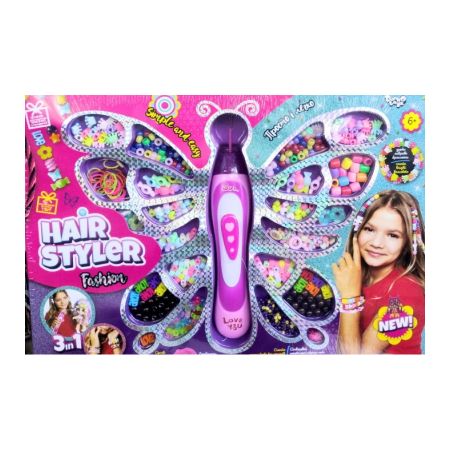 Набір для творчості, 5x32x47 см, 3 в 1, "Hair Styler. Fashion" Danko Toys HS-01-01