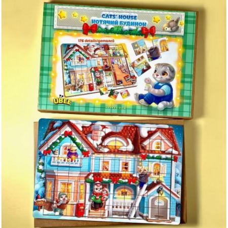 Пазли Котячий будинок, в кор. 52*36*4см, ТМ UBumblebees, Україна Артикул: ПСД249