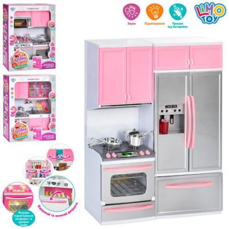 Меблі LIMO TOY кухня, звук, світло, продукти, 3 види, бат Код: QF26212-13-14P