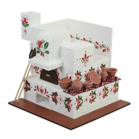 Керамічний конструктор  WISE ELK з керамічних міні-цеглинок "Ukrainian stove. Українська піч" 71177,   770 дет.