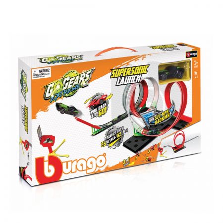 Ігровий набір Bburago GoGears Extreme Надзвуковий запуск 3 в 1 (18-30533)
