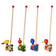Деревянная игрушка каталка, животные, 4 вида 13*8см )Код: MD0025