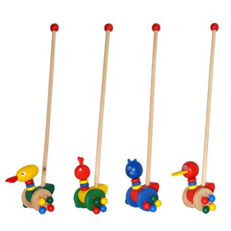 Деревянная игрушка каталка, животные, 4 вида 13*8см )Код: MD0025