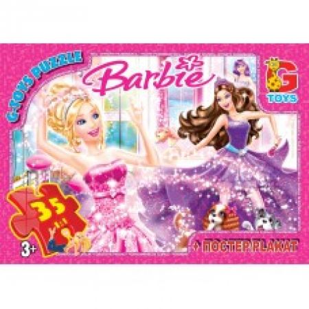 Пазлы из серии "Barbie", 35 пазлов, размер полотна 21*30см, кор.19*13*3см