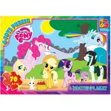 Пазли із серії "My little PONY", 70 пазлів, розмір полотна 21*30см, кор.19*13*3см
