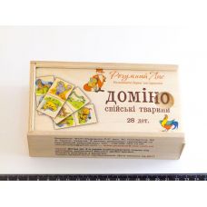 Дерев'яна гра "Доміно домашні тварини"- (Код: 90039)