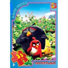 Пазли із серії "Angry Birds", 35 пазлів, розмір полотна 21*30см, кор.19*13*3см