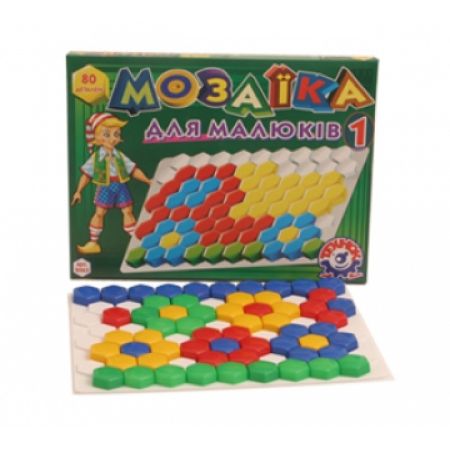 Мозаїка для малюків 1, (80 елемент.), Кор. 45*34*4см, ТМ Техн 2063