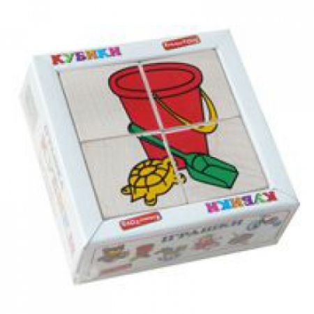 Кубики склади малюнок Іграшки. (Komarovtoys Т608)