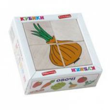Кубики склади малюнок Овочі. (Komarovtoys Т607)