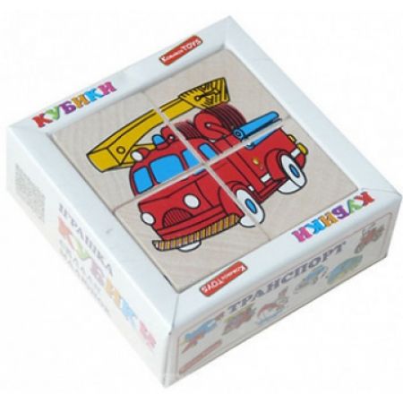 Кубики склади малюнок Транспорт Komarovtoys (Т610)